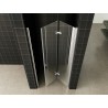 Maki nisdeur vouwbaar rechts 800 x 2000 x 8 mm nano helder glas/chroom