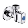 BONFIX Hoekstopkraan verchroomd 1/2" x 3/4" bt.dr. x bt.dr. blauw