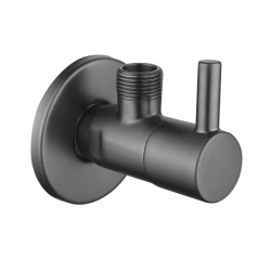BONFIX Hoekstopkraan verchroomd 1/2" x 3/8" 2 x bt.dr. hendel zwart