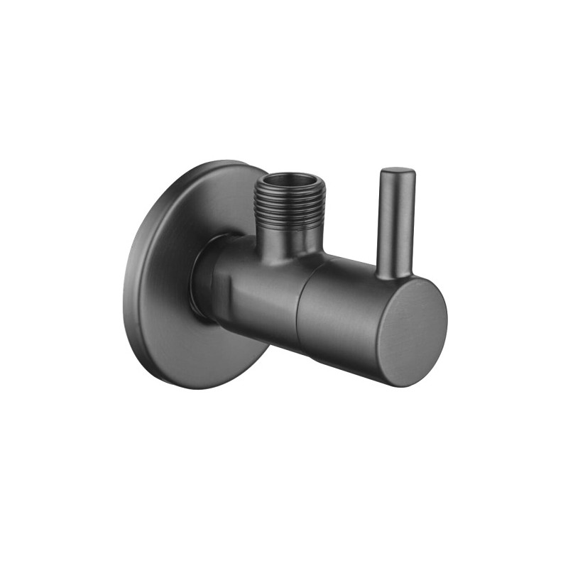 BONFIX Hoekstopkraan verchroomd 1/2" x 3/8" 2 x bt.dr. hendel zwart